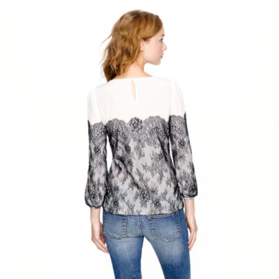 Collection lace-trim blouse