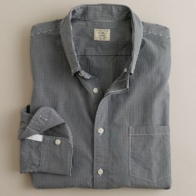 Secret Wash shirt in mini-gingham