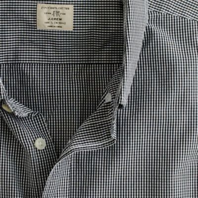 Secret Wash shirt in mini-gingham