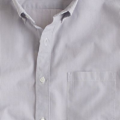 Secret Wash shirt in mini-gingham