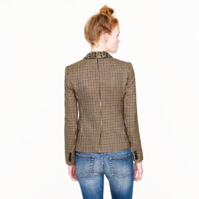 Collection jeweled-collar schoolboy blazer