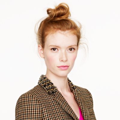 Collection jeweled-collar schoolboy blazer