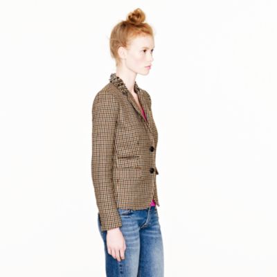 Collection jeweled-collar schoolboy blazer