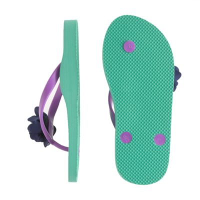 Girls' ditzy floral flip-flops