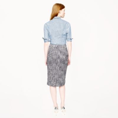 Pencil skirt in pepper tweed
