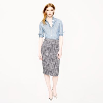 Pencil skirt in pepper tweed