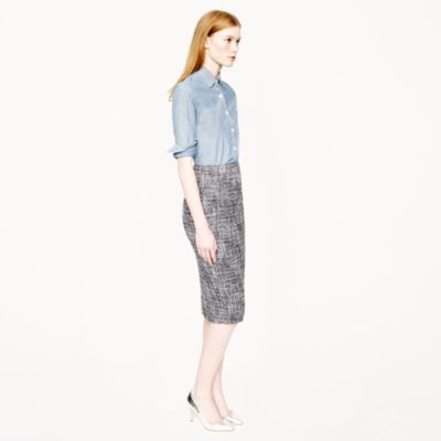 Pencil skirt in pepper tweed