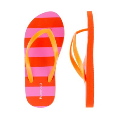 Girls' stripe flip-flops