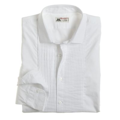 Washed Thomas Mason&reg; fabric tuxedo shirt