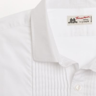 Washed Thomas Mason&reg; fabric tuxedo shirt