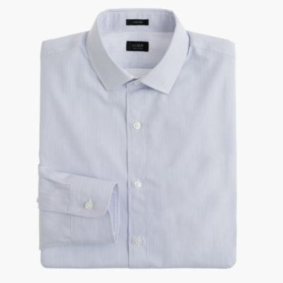 Ludlow spread-collar shirt in Atlantic stripe