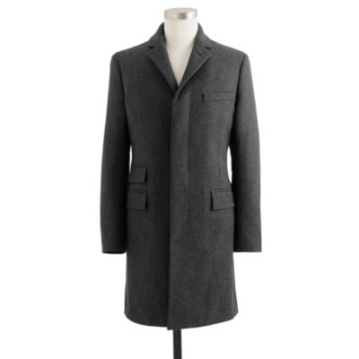 Mayfair topcoat in English wool herringbone