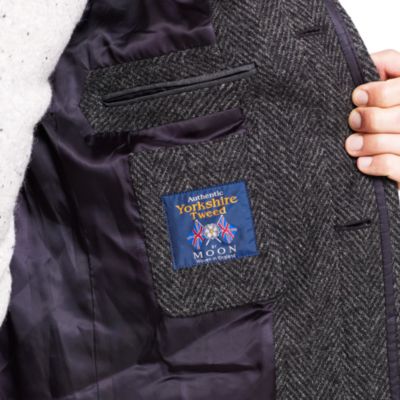 Mayfair topcoat in English wool herringbone