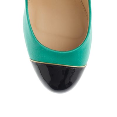 Etta cap toe satin pumps