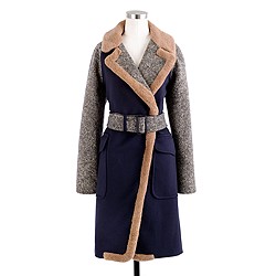 Collection shearling-trim trench