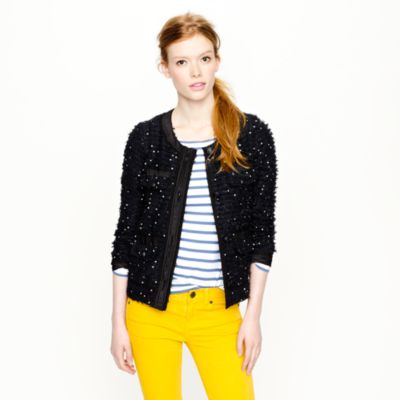 Collection sequin tweed jacket