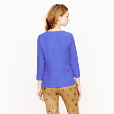 Sandwashed silk tee