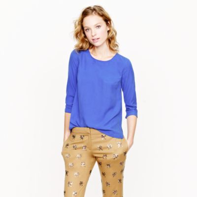 Sandwashed silk tee