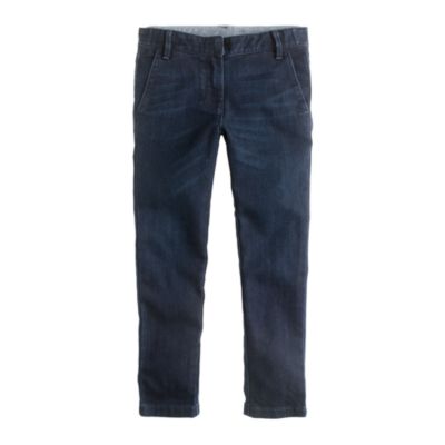 Girls' stretch denim trouser