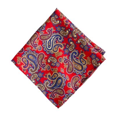 Silk paisley pocket square