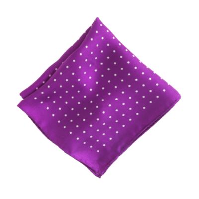 Silk dot pocket square