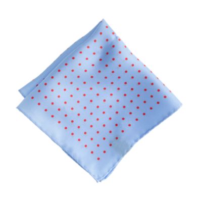 Silk dot pocket square