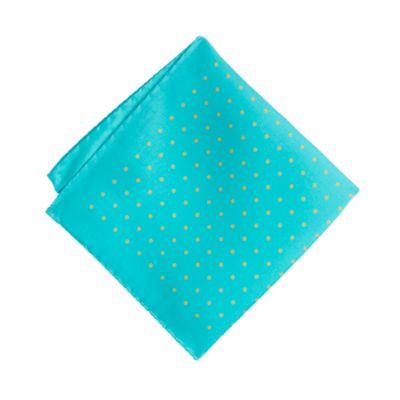 Silk dot pocket square