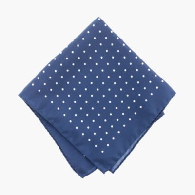 Silk dot pocket square