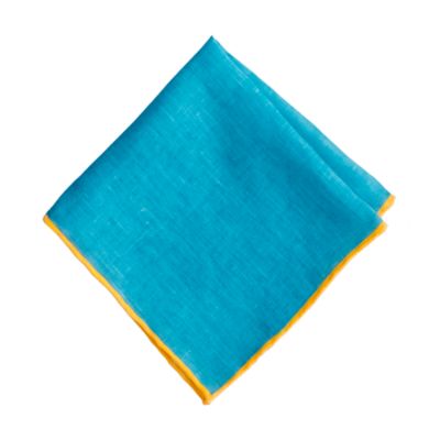 Two-tone linen pocket square