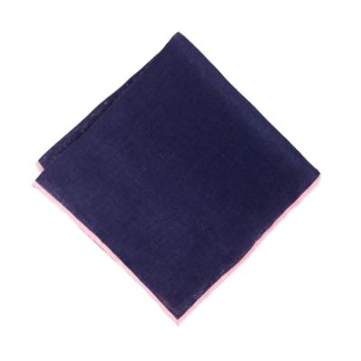 Two-tone linen pocket square