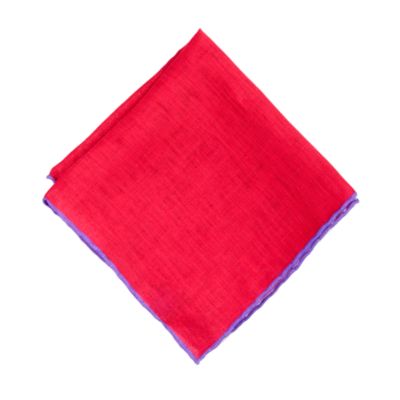 Two-tone linen pocket square