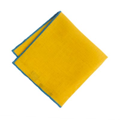 Two-tone linen pocket square