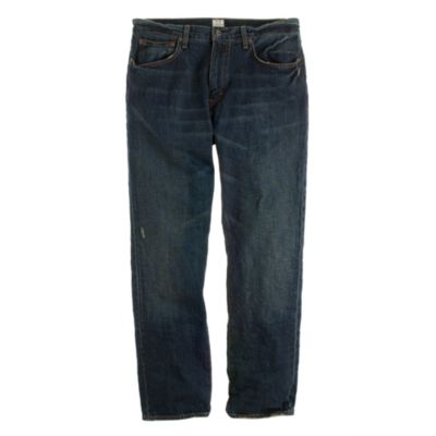 Vintage slim-fit jean in dark worn wash