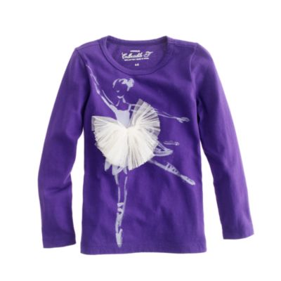 Girls' long-sleeve arabesque tee