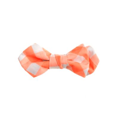 Boys' neon gingham bow tie