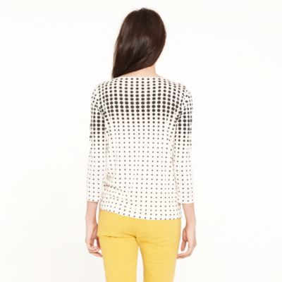 Optic-dot boatneck tee