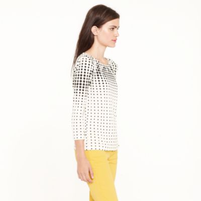 Optic-dot boatneck tee