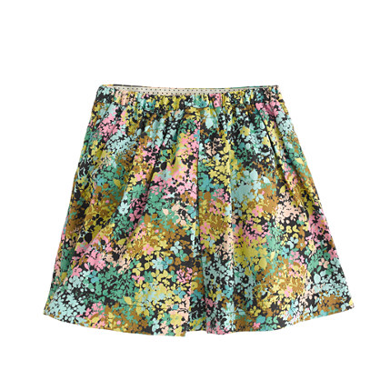 Girls' technicolor floral skirt : patterns | J.Crew