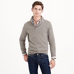 Lambswool shawl-collar sweater