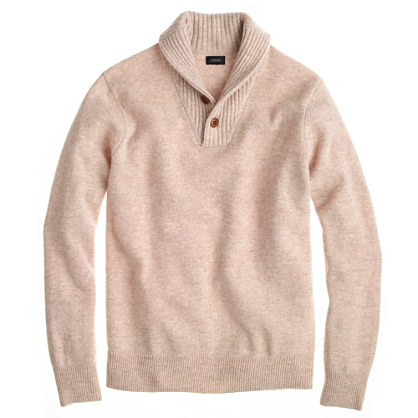 Lambswool shawl-collar sweater : wool | J.Crew
