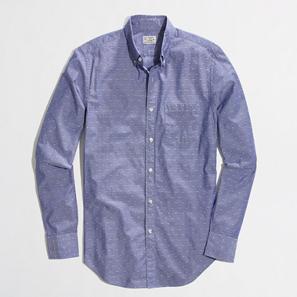 Factory chambray shirt in jacquard dot : workshirts & chambray | J.Crew ...