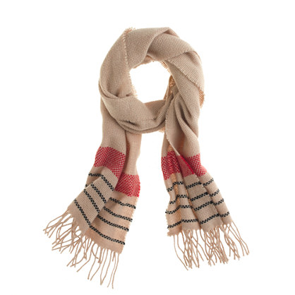 Checker-stripe scarf