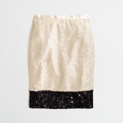 black and white sparkly pencil skirt