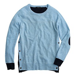 Side-button sweater in colorblock
