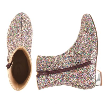 Girls' glitter boots