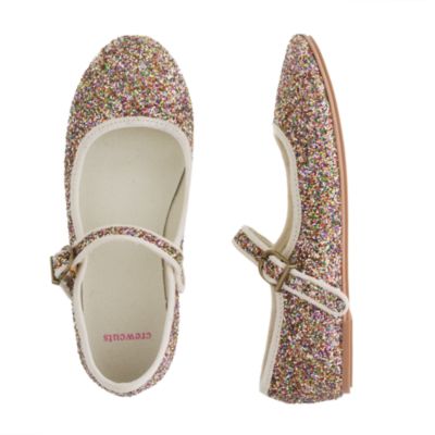 Girls glitter Mary Janes   flats & moccasins   Girls shoes   J.Crew