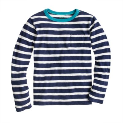 Boys long sleeve ringer tee in slim stripe   striped tees   Boys 