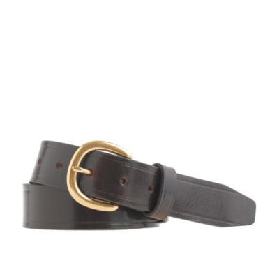 Embossed edge dress belt with harness buckle   belts   Mens bags 