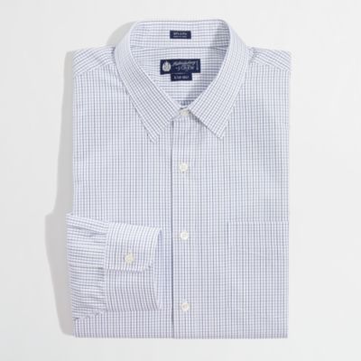 Factory point collar dress shirt in small tattersall   Classic Dress 