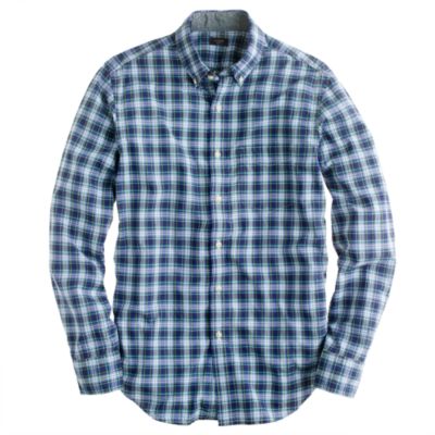 Tartan shirt in baltic blue : Tartan Shirts | J.Crew